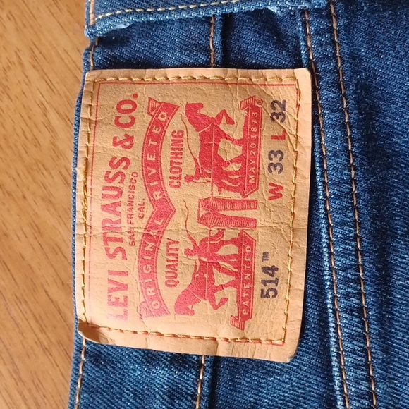 Levi's - Men's 514 33X32 Dark Straight Leg Jeans. Some Factory Fade. Near New⚡ - Picture 3 of 8